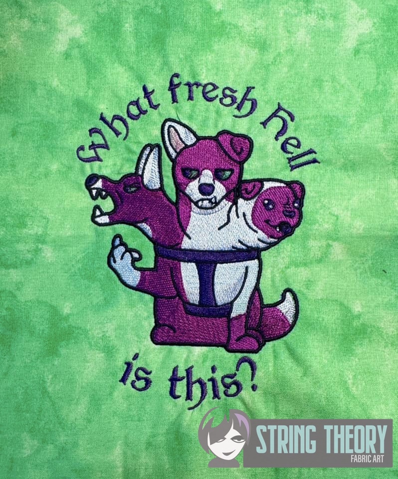 Yappy the Three Headed Dog machine embroidery pattern