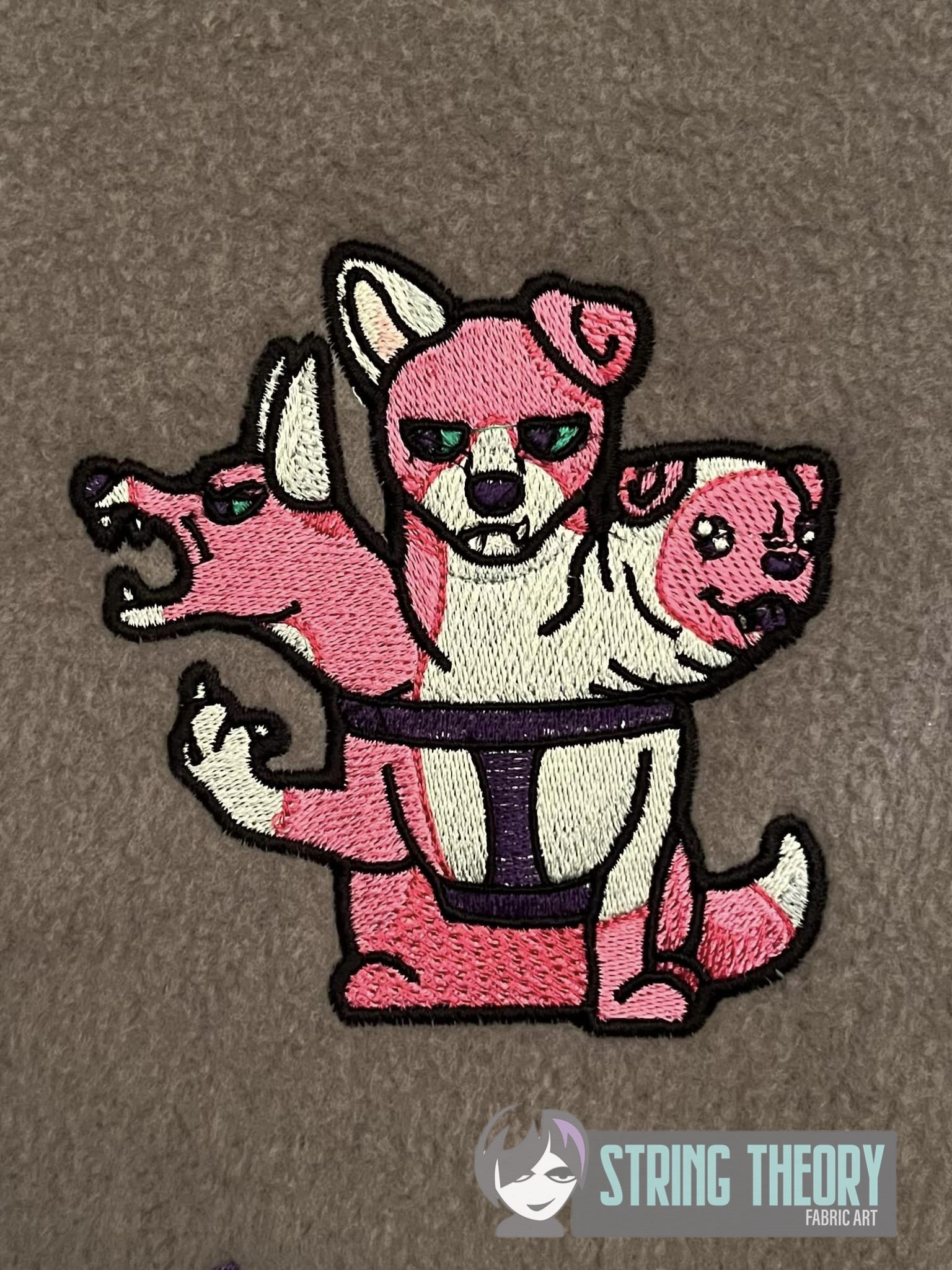 Yappy the Three Headed Dog machine embroidery pattern