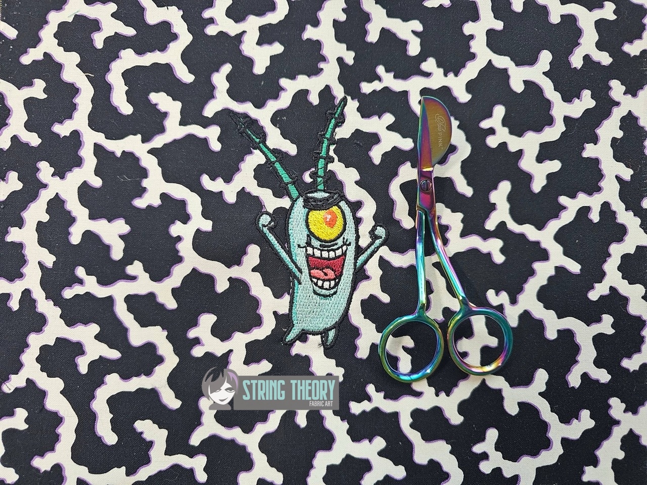 Sheldon J. Plankton SpongeBob SquarePants Machine Embroidery Design