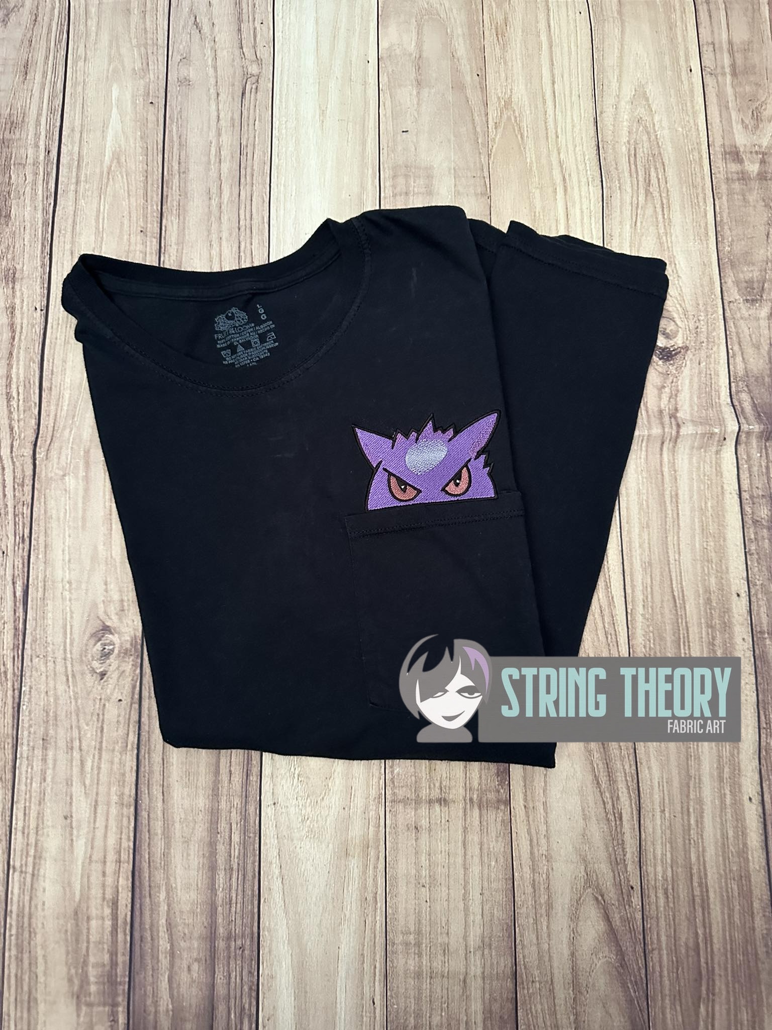 Gengar peeker ITH machine embroidery design
