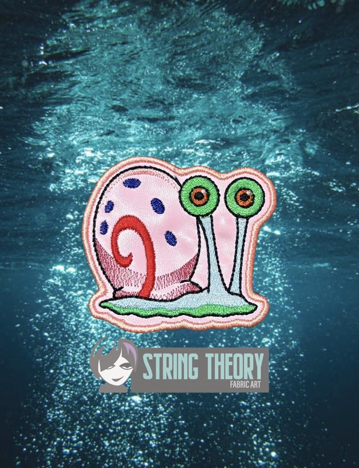 Gary the Snail SpongeBob SquarePants ITH Machine Embroidery Design