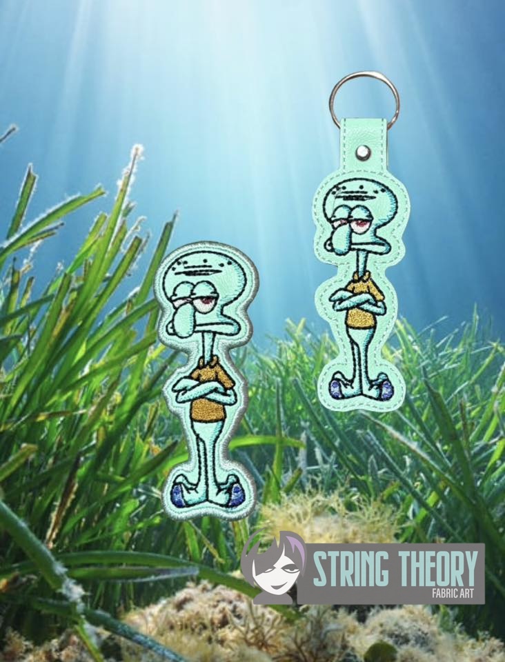 SpongeBob SquarePants Squidward ITH Machine Embroidery Design