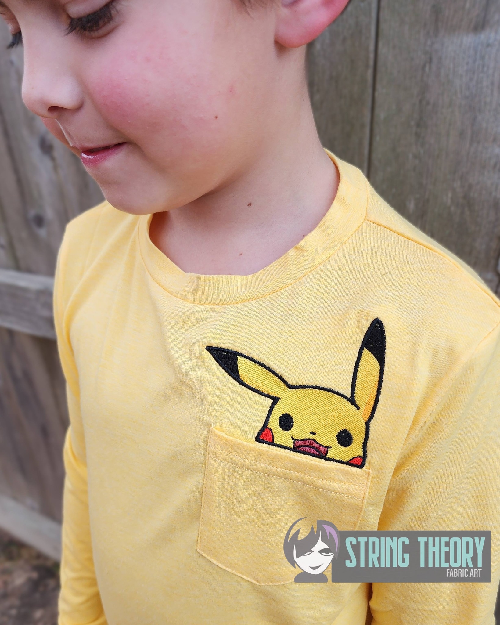 PIkachu peeker ITH machine embroidery design