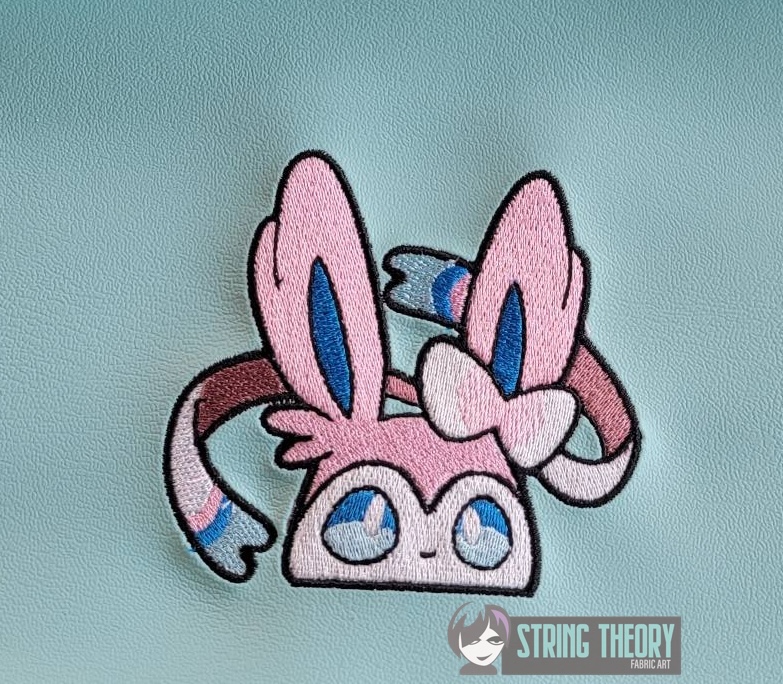 Sylveon peeker ITH machine embroidery design