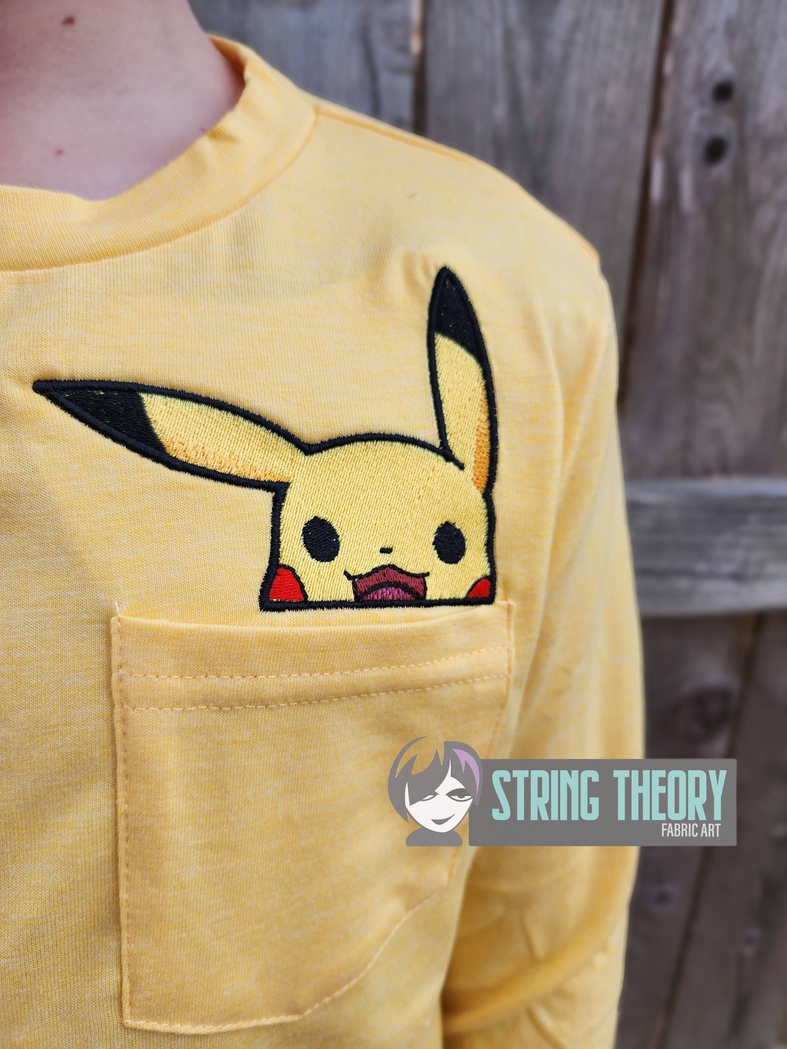 PIkachu peeker ITH machine embroidery design