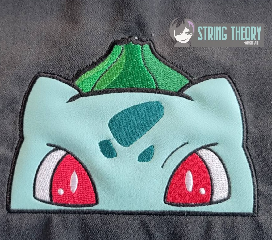 Bulbasaur peeker ITH machine embroidery design