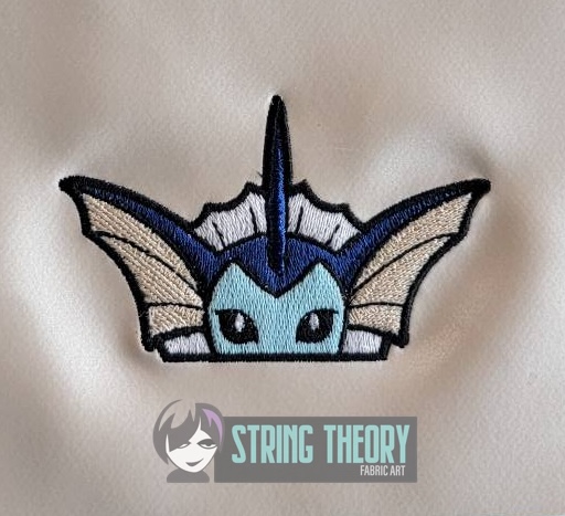 Vaporeon peeker ITH machine embroidery design