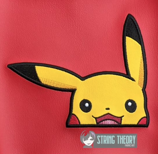 PIkachu peeker ITH machine embroidery design
