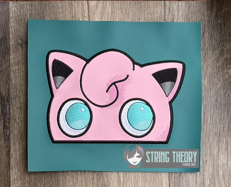 Jigglypuff peeker ITH machine embroidery design