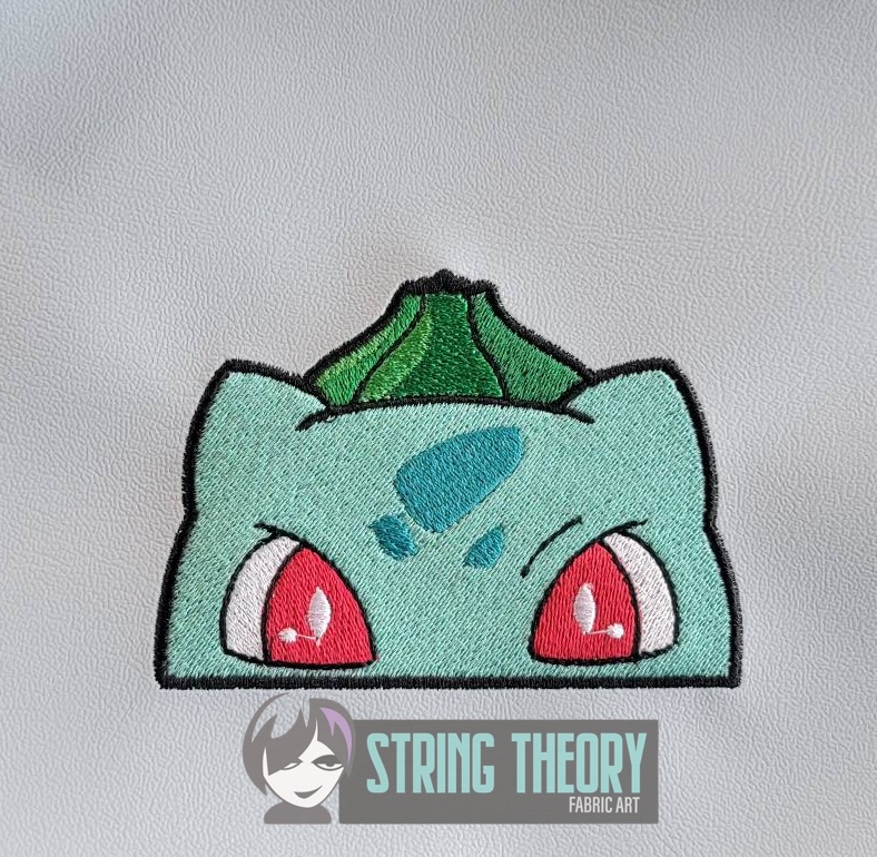 Bulbasaur peeker ITH machine embroidery design