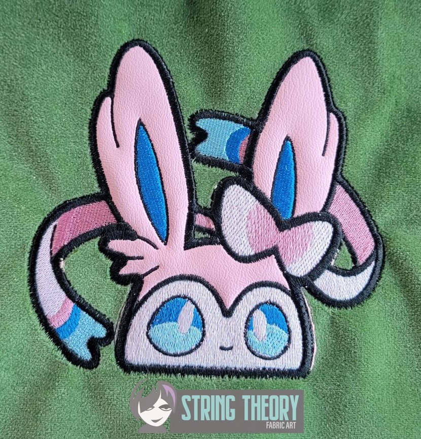 Sylveon peeker ITH machine embroidery design