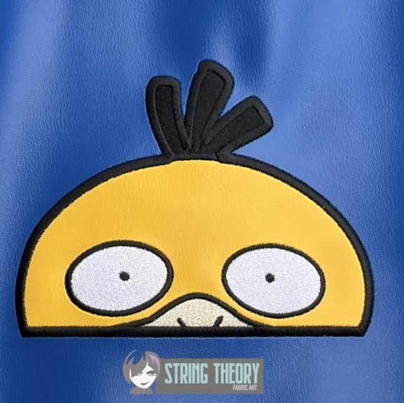Psyduck peeker ITH machine embroidery design