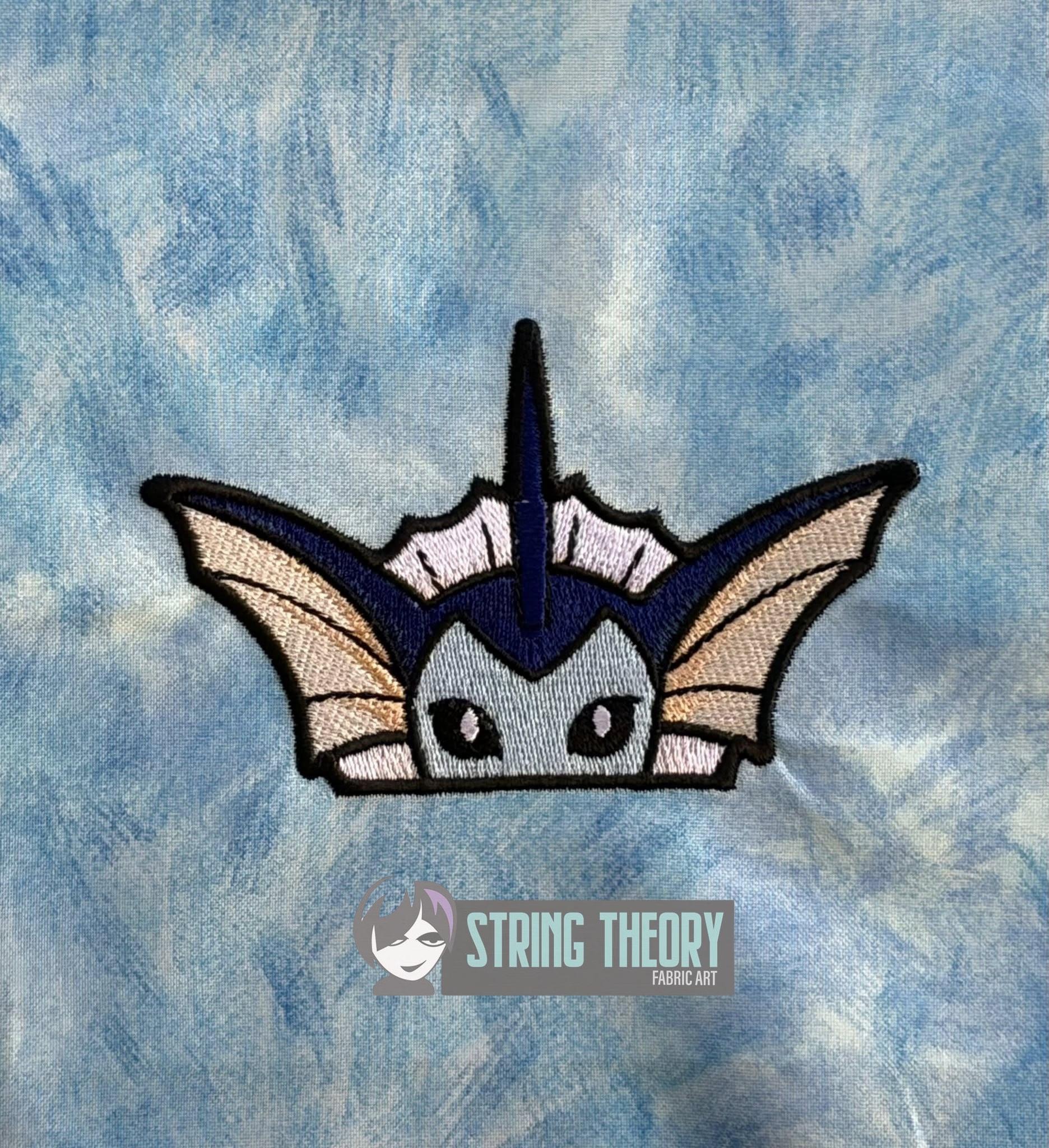 Vaporeon peeker ITH machine embroidery design