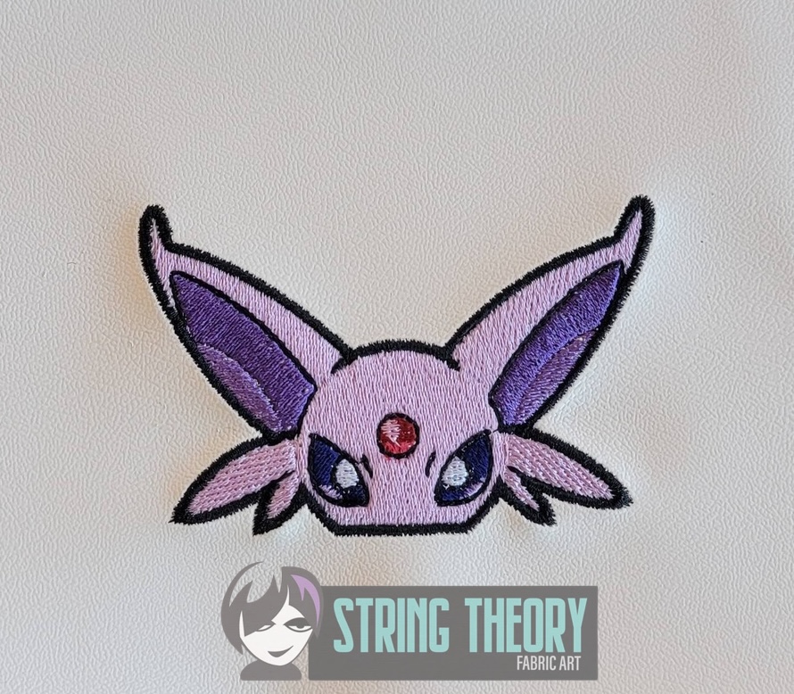Espeon peeker ITH machine embroidery design