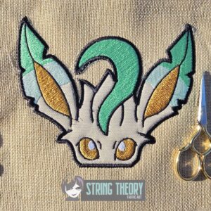 Leafeon peeker ITH machine embroidery design