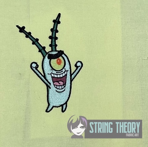 Sheldon J. Plankton SpongeBob SquarePants Machine Embroidery Design