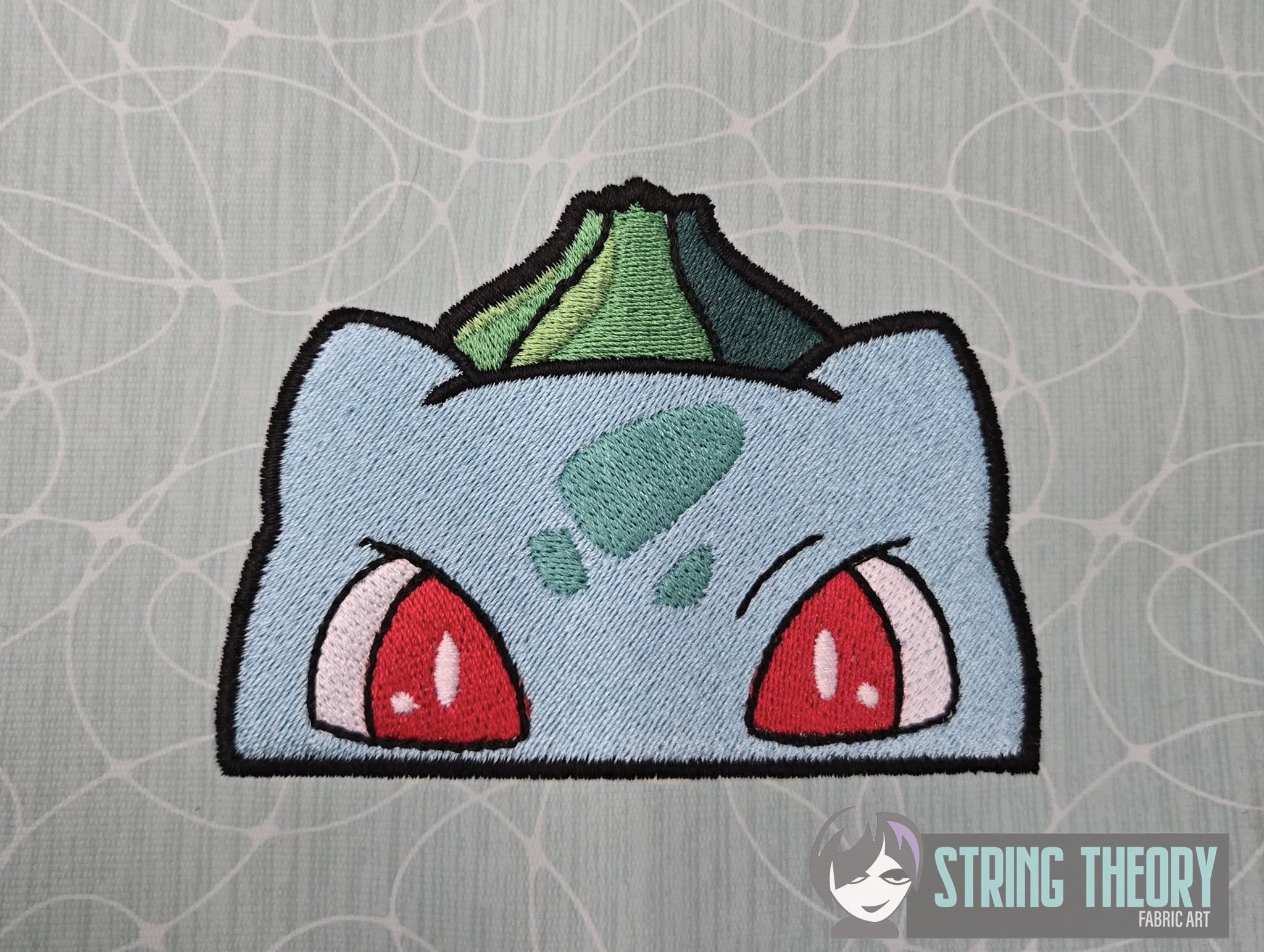 Bulbasaur peeker ITH machine embroidery design