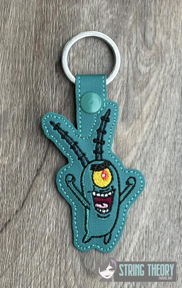 Sheldon J. Plankton SpongeBob SquarePants ITH Machine Embroidery Design