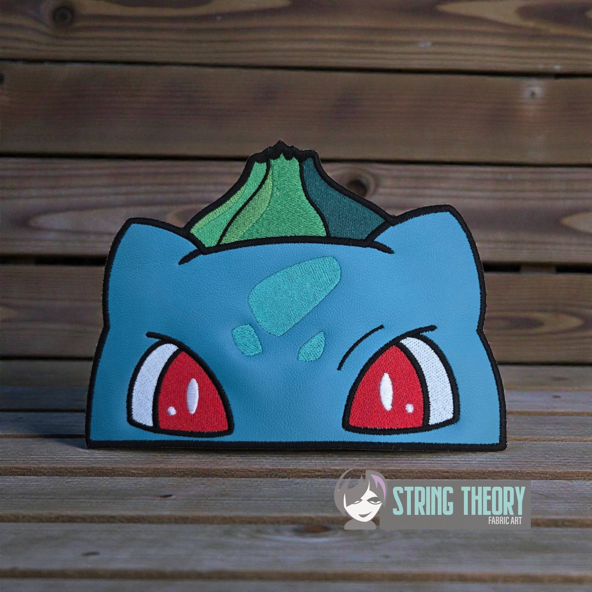 Bulbasaur peeker ITH machine embroidery design