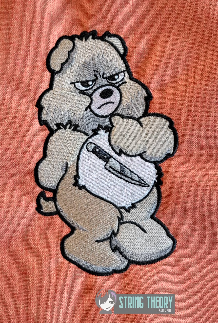 Cut A Bitch Bear - Don't Care Bear machine embroidery design