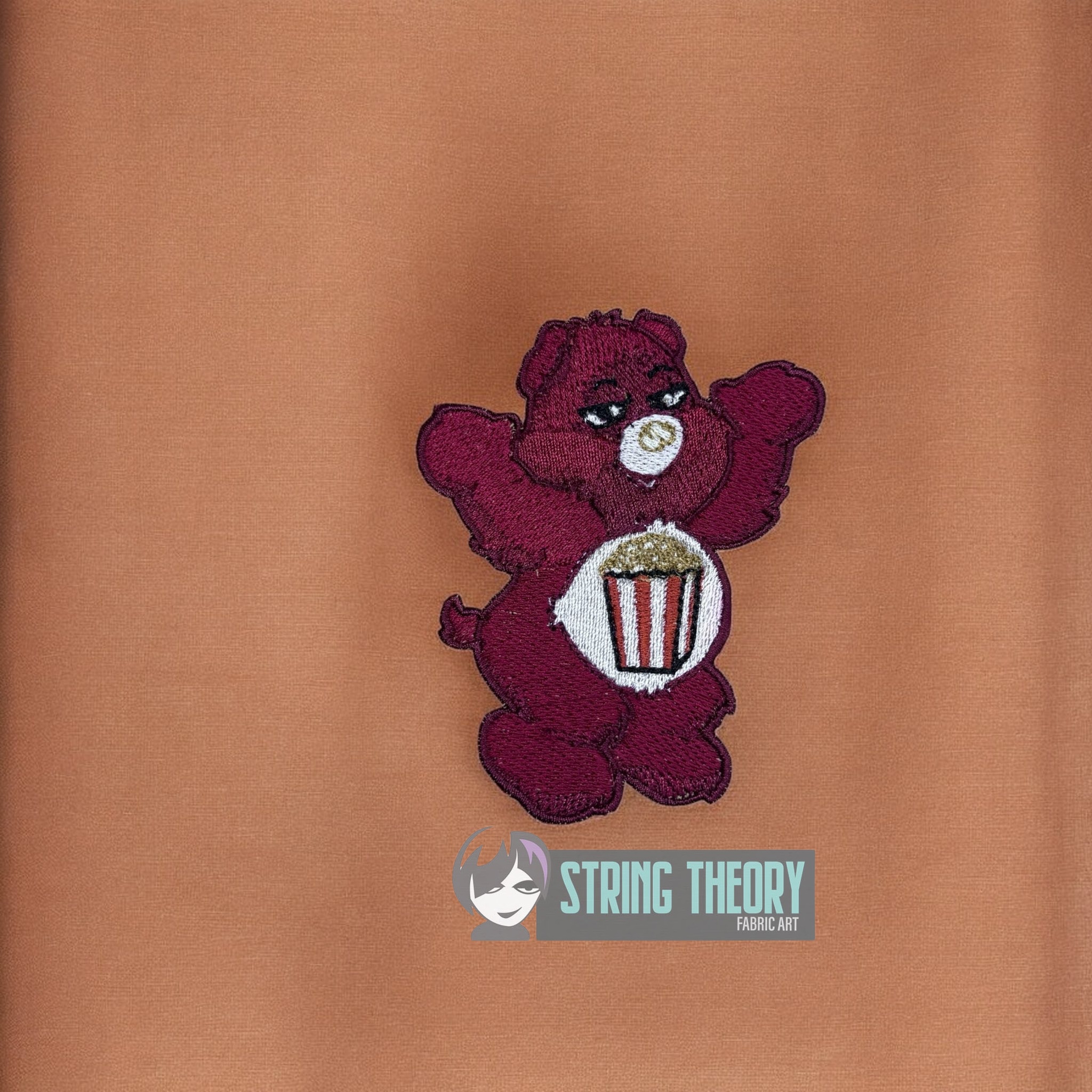 Drama Bear - Don't Care Bear machine embroidery design
