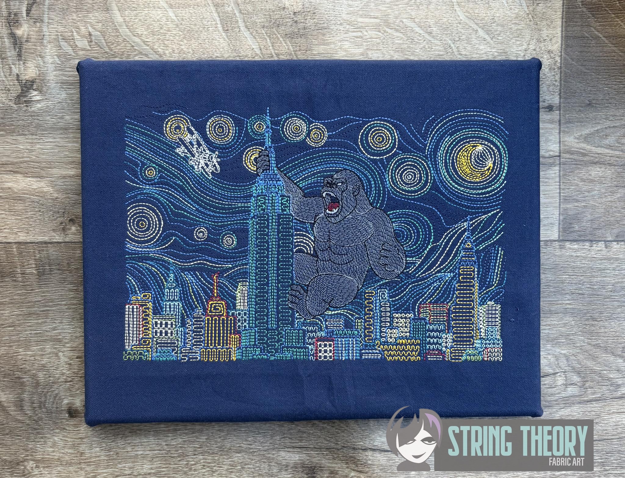 Starry King Kong machine embroidery design