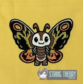 Chibi Kaiju Mothra machine embroidery design pattern