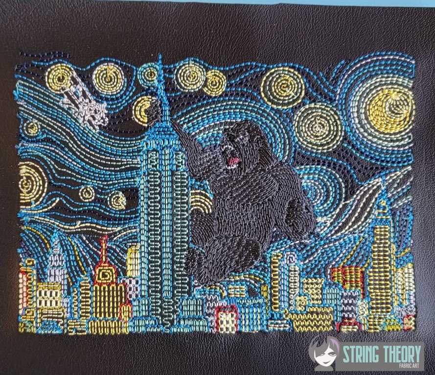 Starry King Kong machine embroidery design
