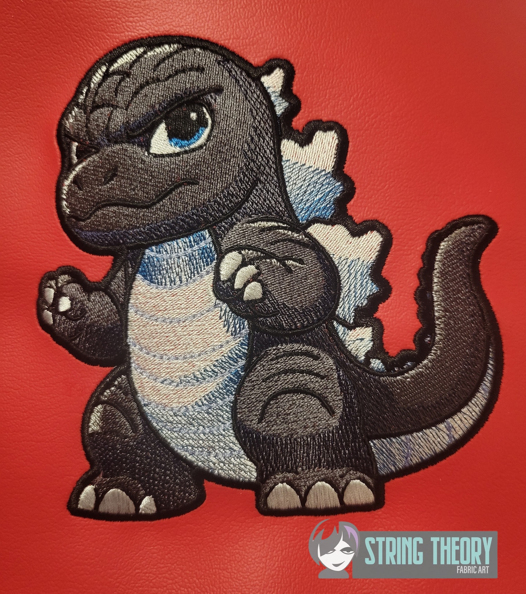 Chibi Kaiju Godzilla machine embroidery design pattern