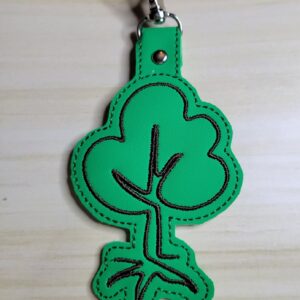 Continuous Line Tree fob ITH machine embroidery design