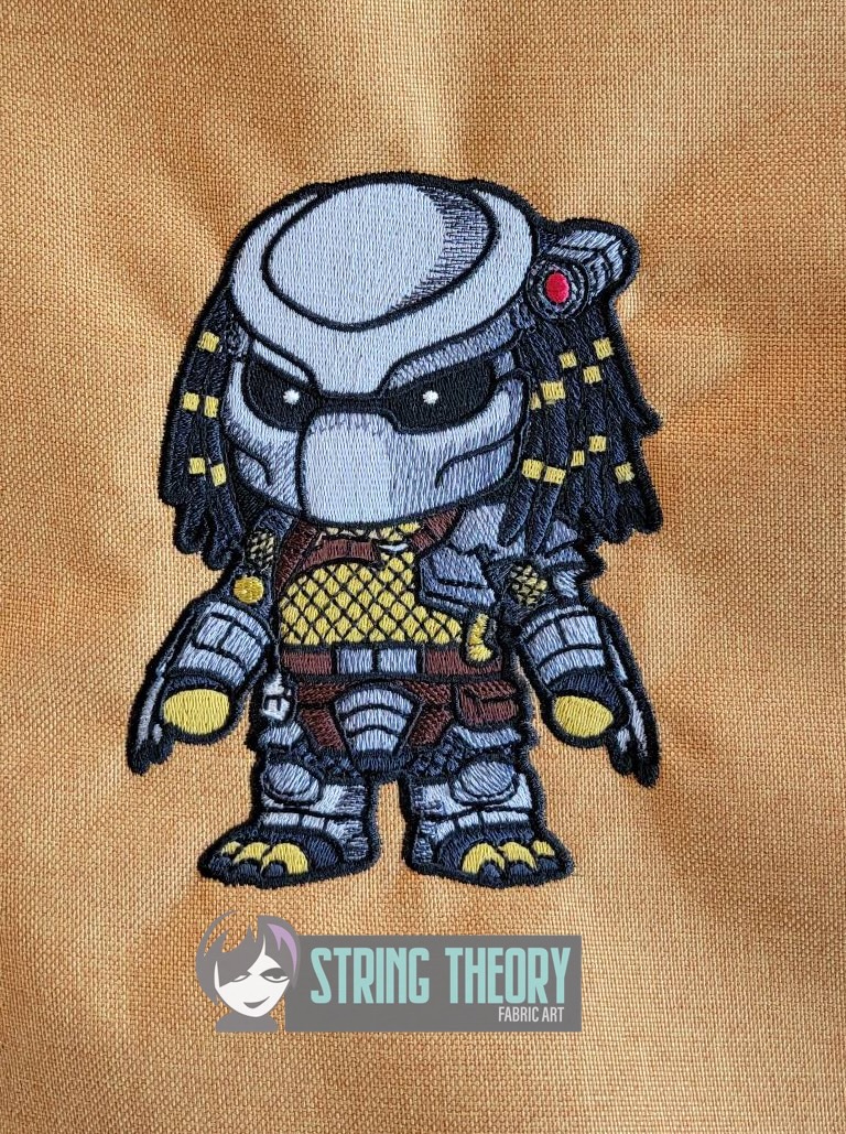 Chibi Predator machine embroidery design