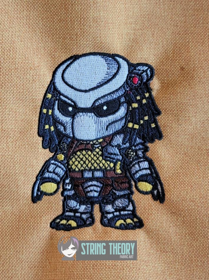 Chibi Predator machine embroidery design