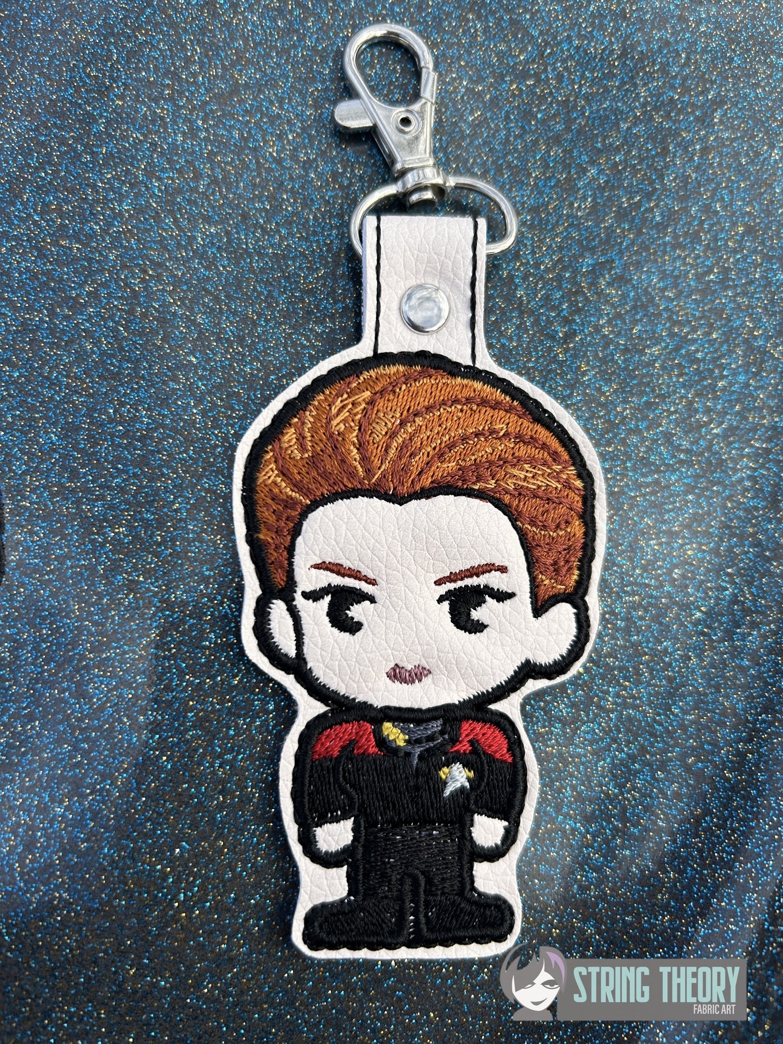Chibi Janeway Star Trek fob ITH machine embroidery design