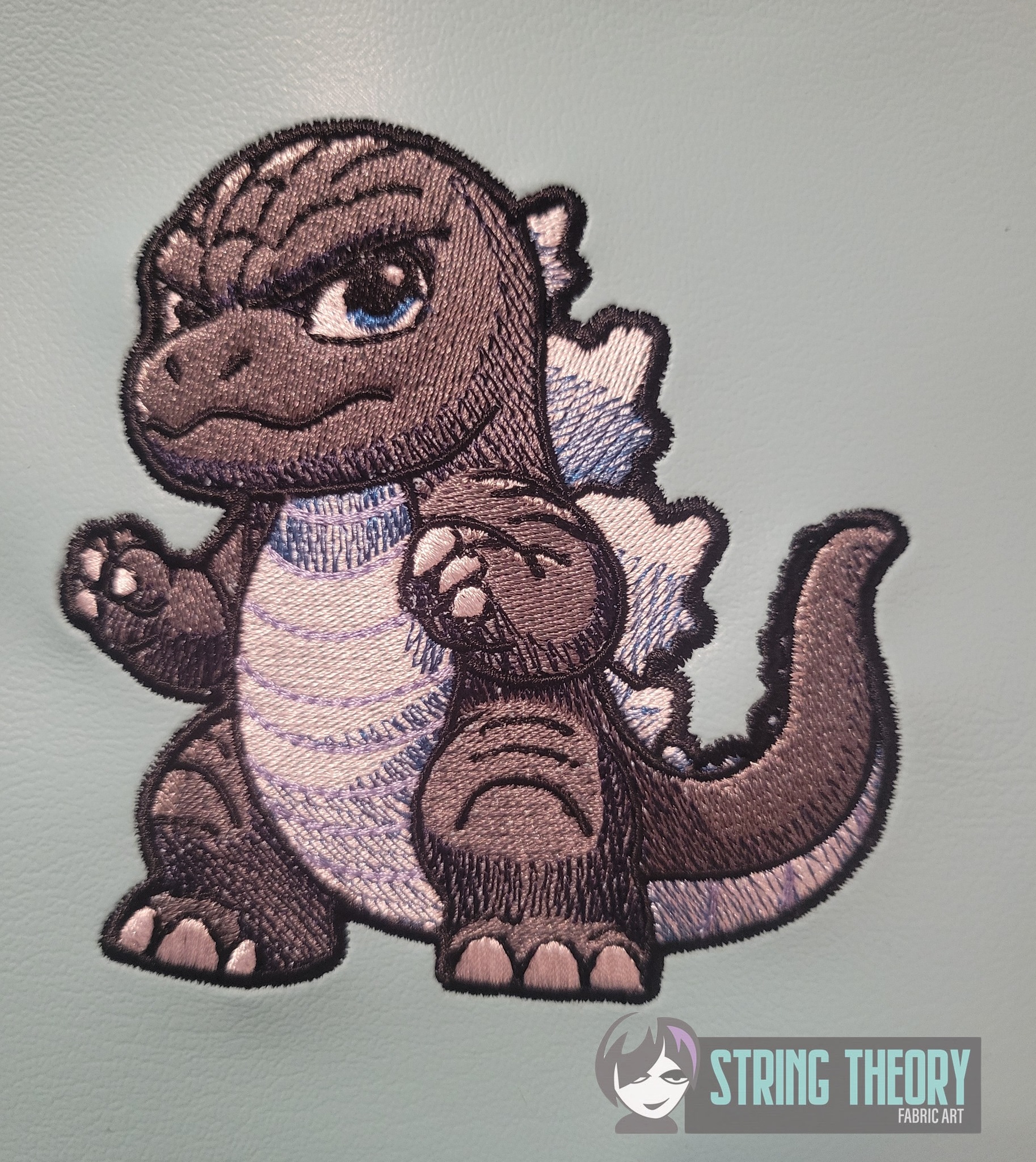 Chibi Kaiju Godzilla machine embroidery design pattern