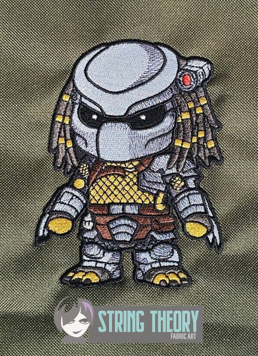 Chibi Predator machine embroidery design