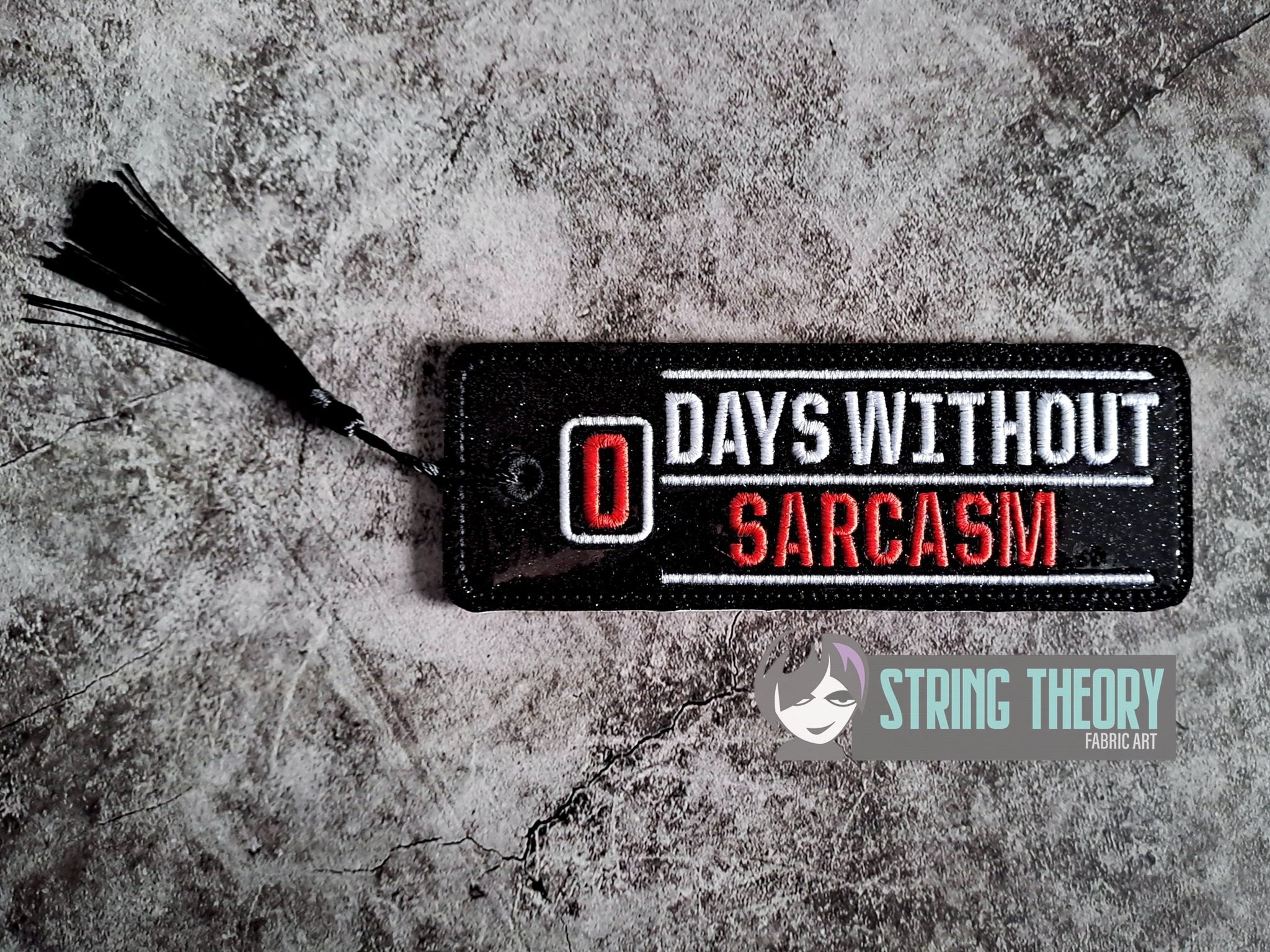 0 Days Sarcasm 2ith Bookmark machine embroidery design