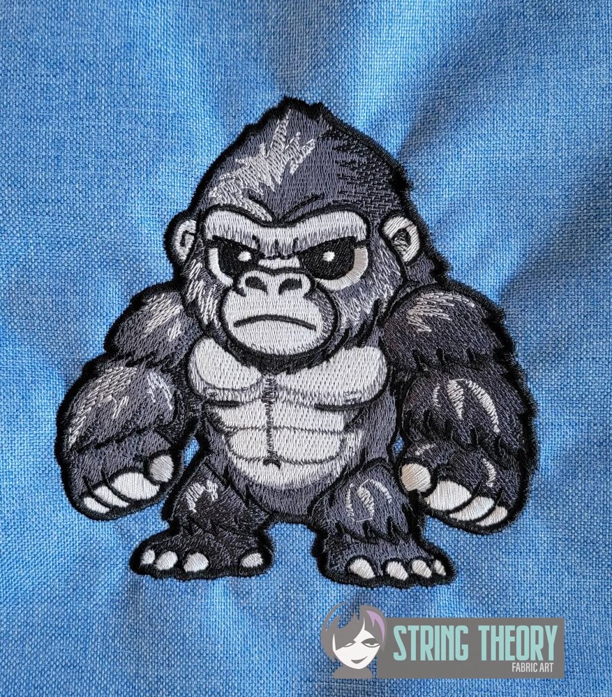 Chibi Kaiju King Kong machine embroidery design pattern