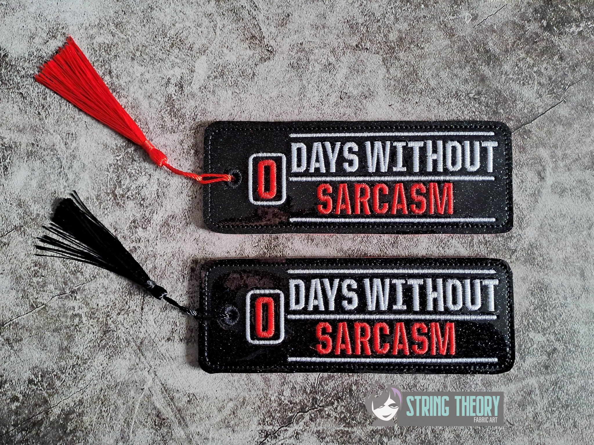 0 Days Sarcasm 2ith Bookmark machine embroidery design