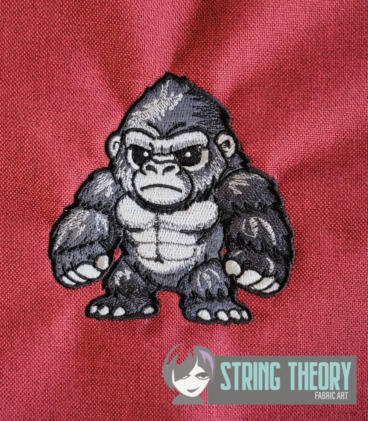 Chibi Kaiju King Kong machine embroidery design pattern