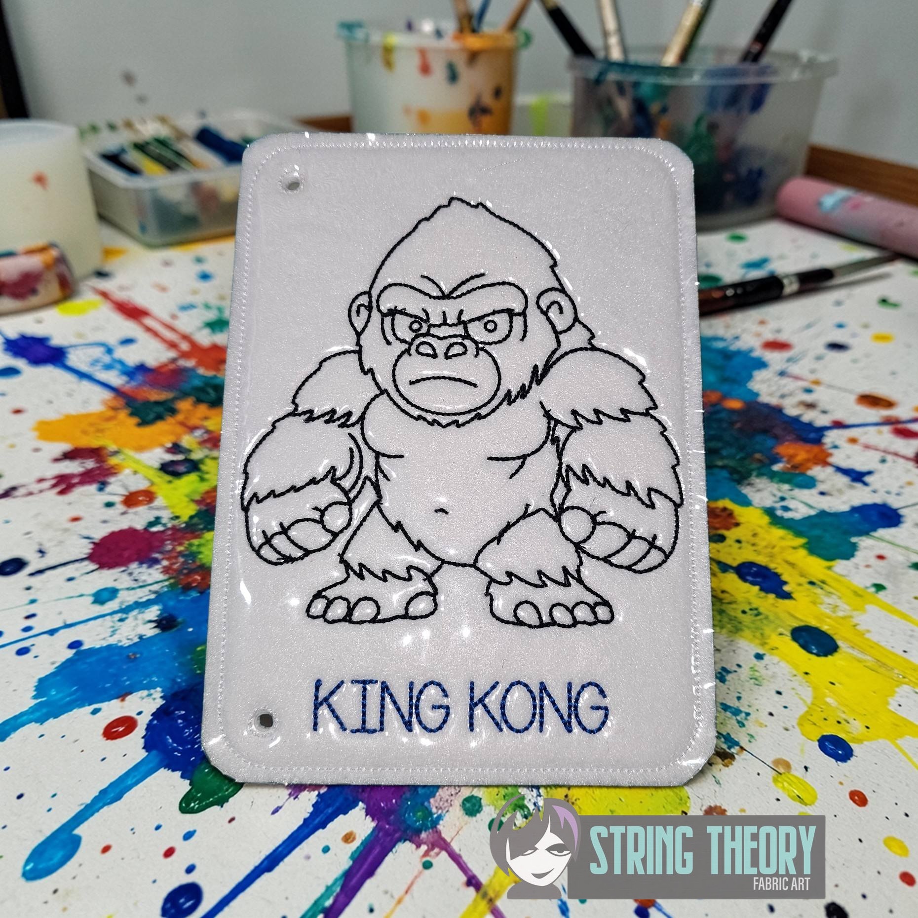 Kaiju King Kong Color Page ITH machine embroidery design
