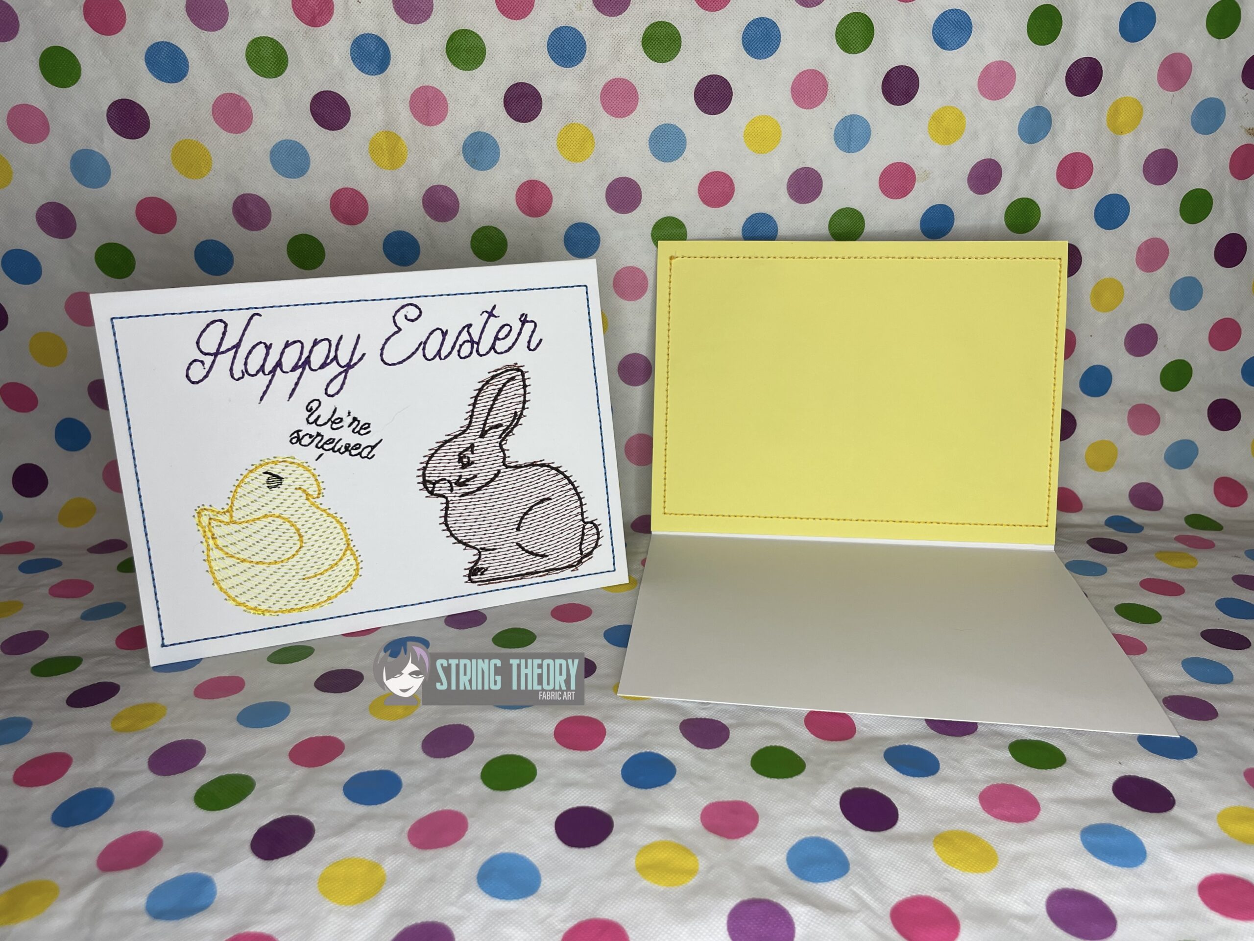 Happy Easter Disgruntled Peep We’re Screwed ITH Greeting Card Design