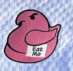 Disgruntled Peep Chick Eat Me Machine Embroidery Design