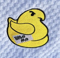 Disgruntled Peep Chick Bite Me Machine Embroidery Design