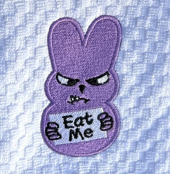 Disgruntled Peep Bunny Eat Me Machine Embroidery Design