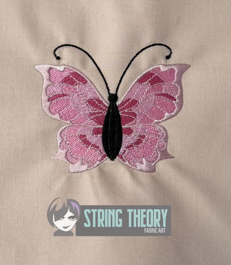 Stained Glass Butterfly machine embroidery design pattern