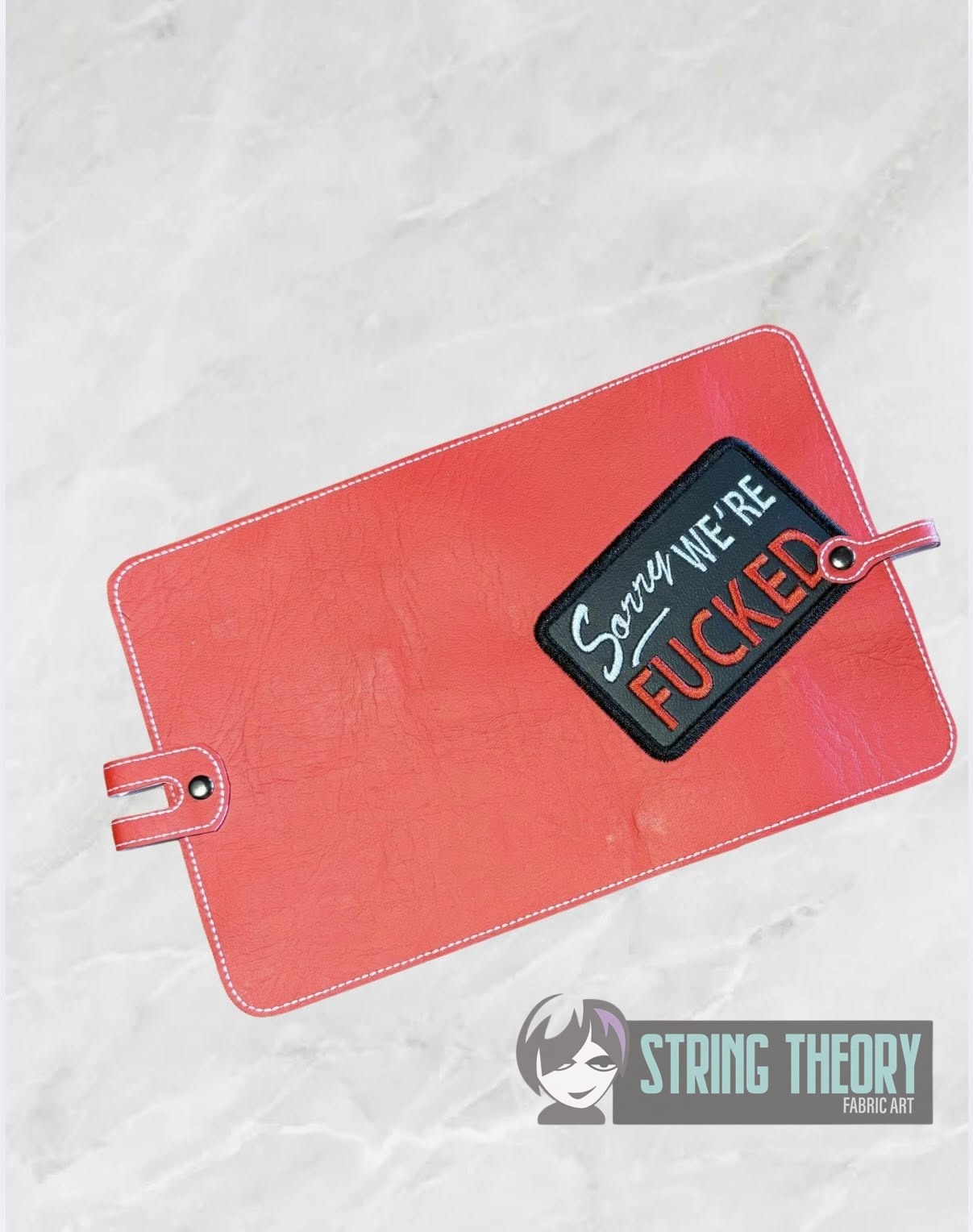 Sorry, We're fucked notebook cover ITH machine Embroidery Design