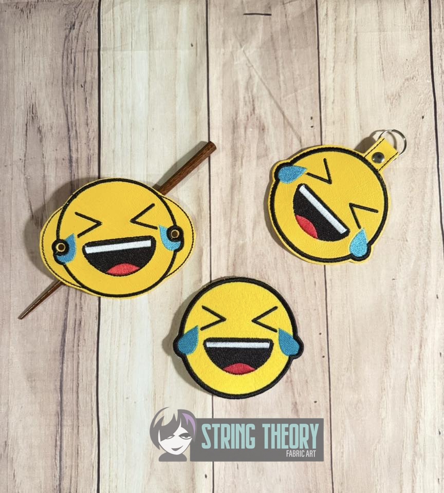 Laughing Emoji ITH Machine Embroidery Design