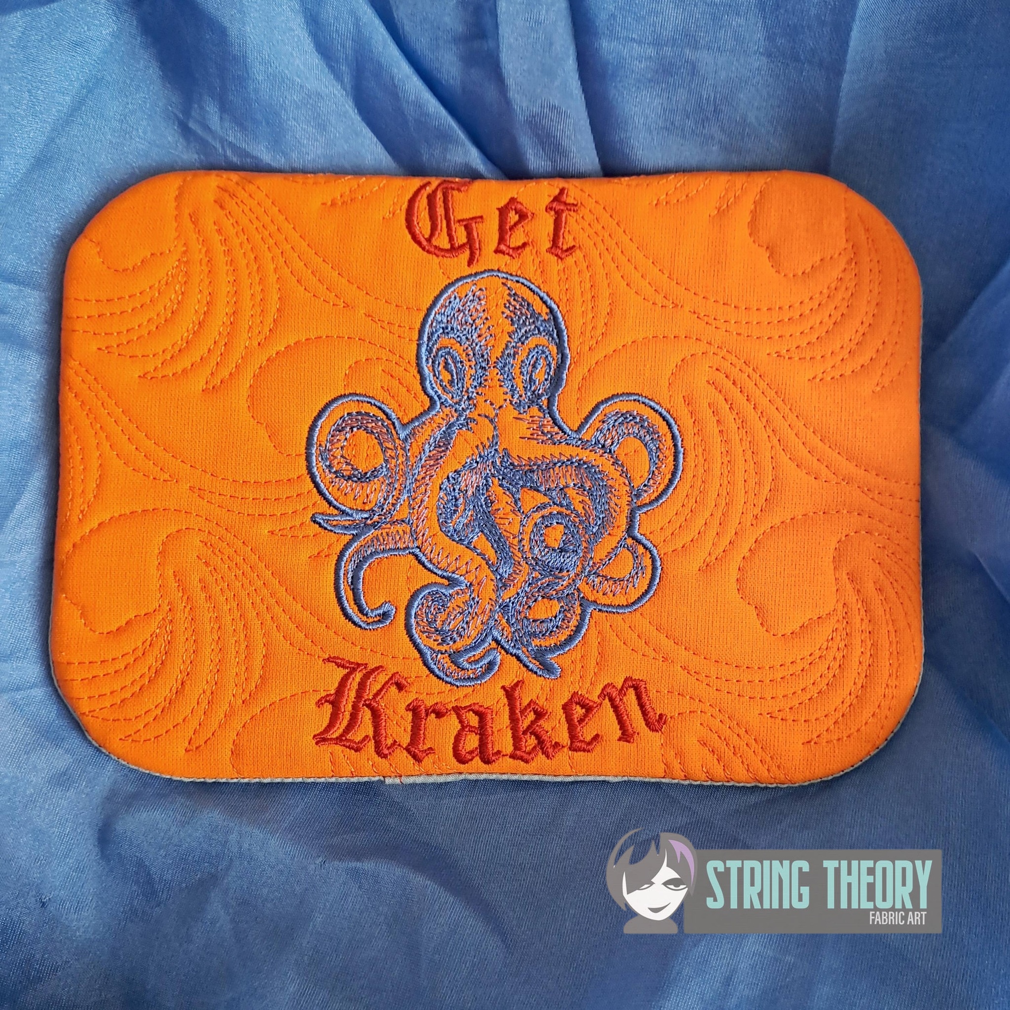 Get Kraken ITH Mug Rug machine embroidery design