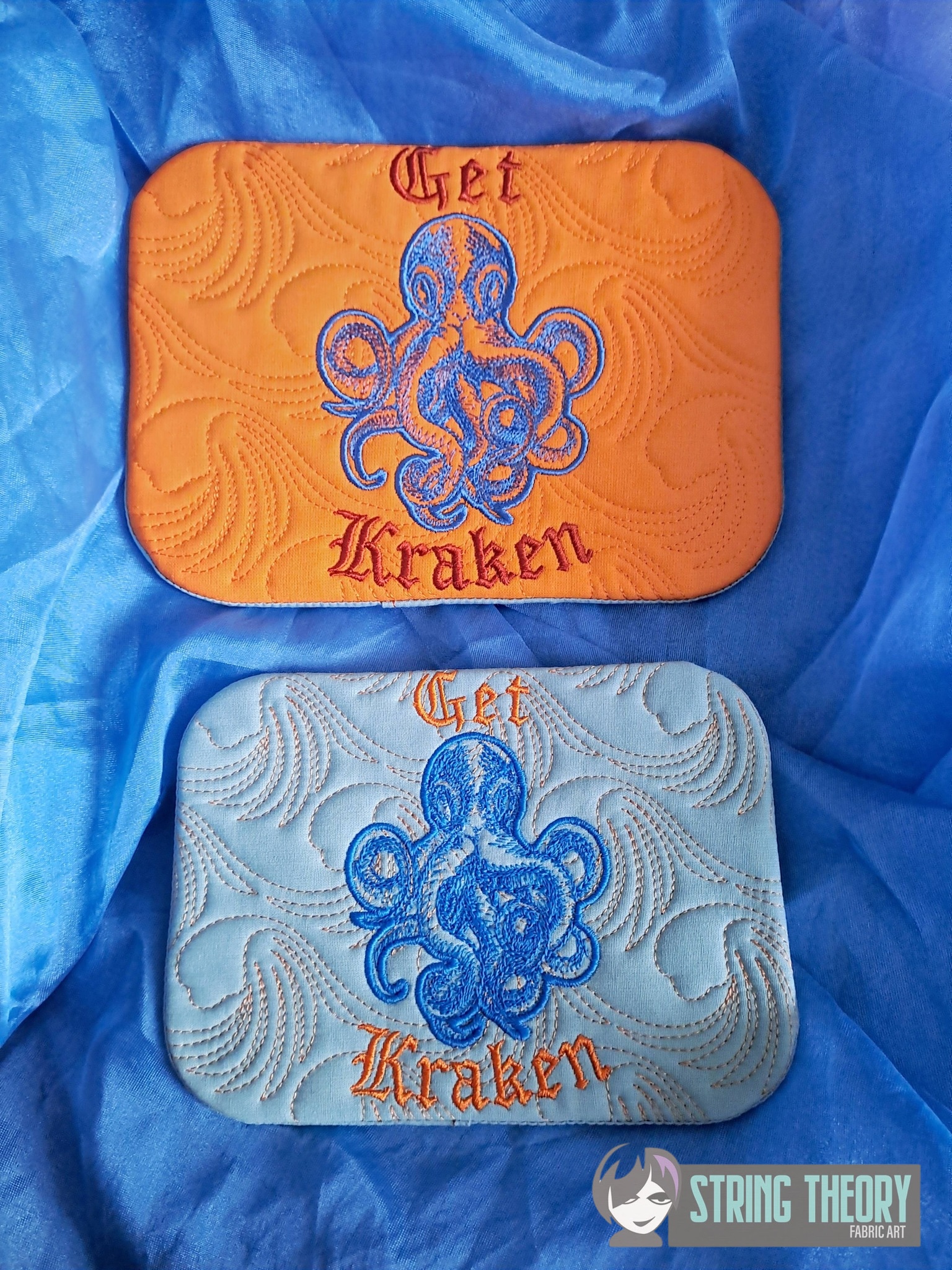Get Kraken ITH Mug Rug machine embroidery design