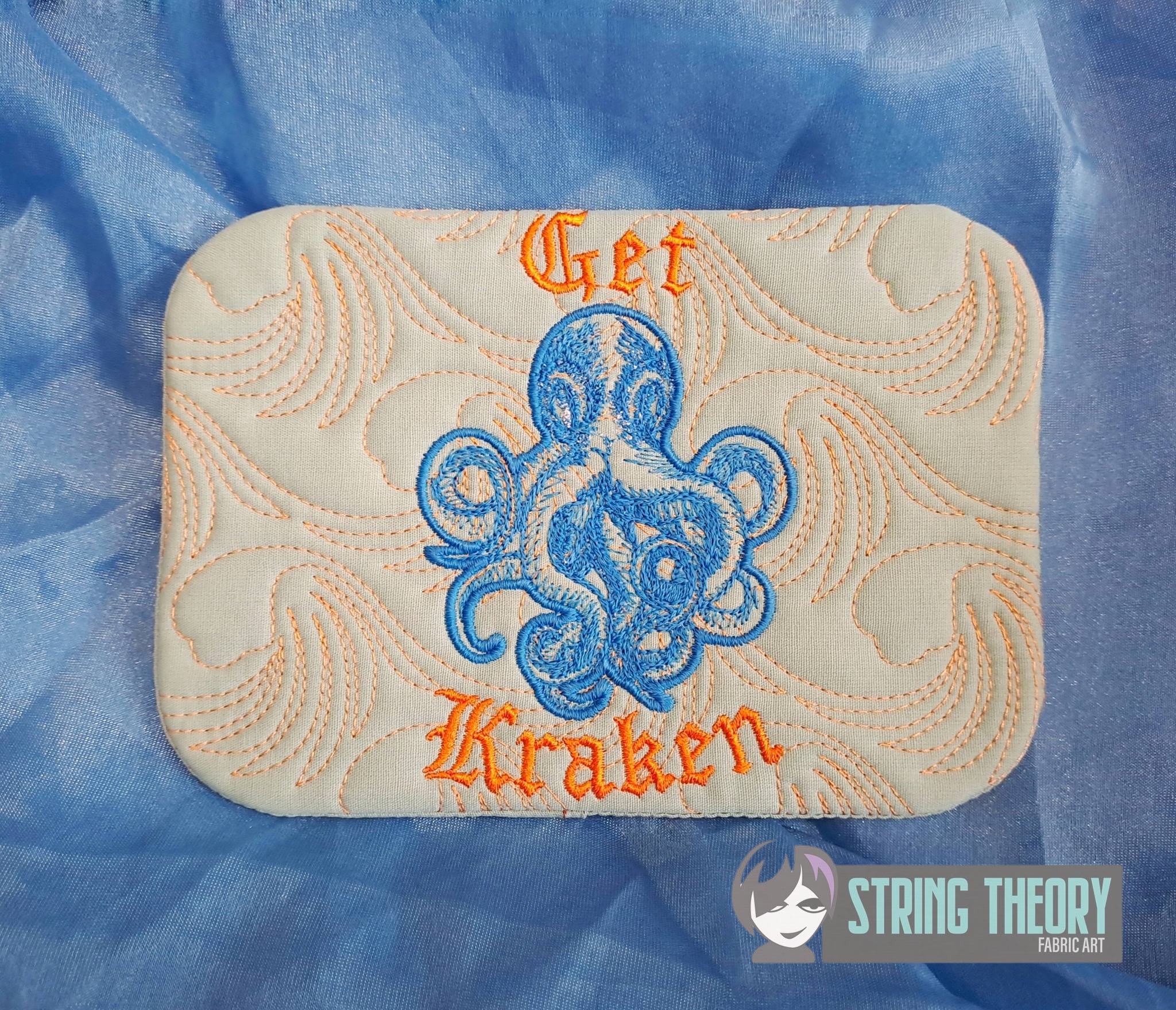 Get Kraken ITH Mug Rug machine embroidery design